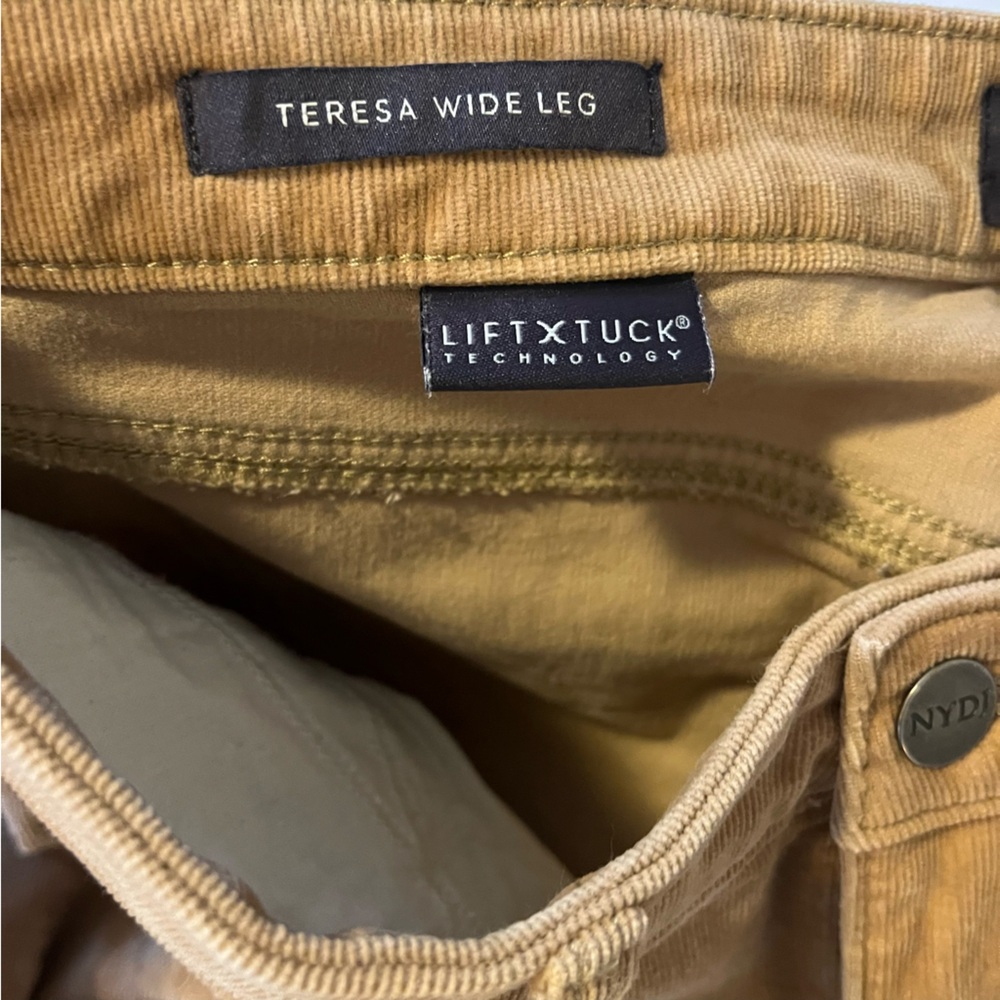 NYDJ - Teresa Wide Leg Corduroy Pants - size 4 - tan - Picture 5 of 6